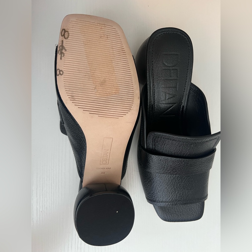 New Deltan Black Open Toe Women's Slide size 8 - Picture 6 of 6